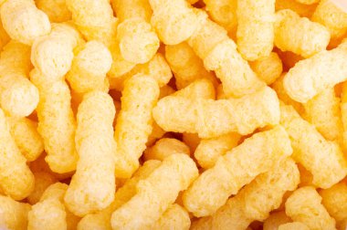 Yakın arkaplan desenli mısır çubukları.