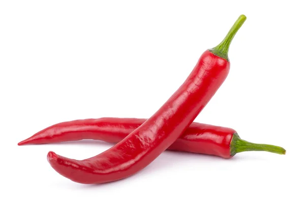 Röd Chili Paprika Isolerad Vit Bakgrund — Stockfoto