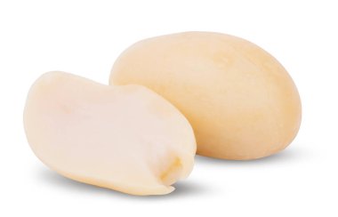 beyaz arkaplanda izole edilmiş fıstıklar.