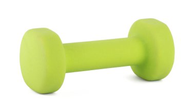 yeşil halter beyaz arkaplanda izole edildi.