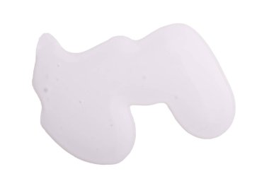 Cosmetic gel white clear liquid cream smudge isolated on white background. shower gel transparent skin care product closeup