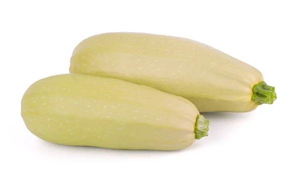 Овочеві зелені кабачки ізольовані на білому тлі крупним планом — стокове фото
