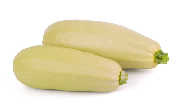 Verdure zucchine verdi isolate su sfondo bianco da vicino — Foto Stock