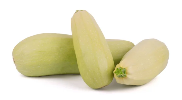 Gemüse grüne Zucchini isoliert auf weißem Hintergrund Nahaufnahme — Stockfoto