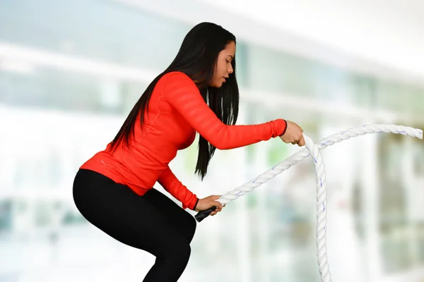 Mujer haciendo ejercicio — Foto de Stock