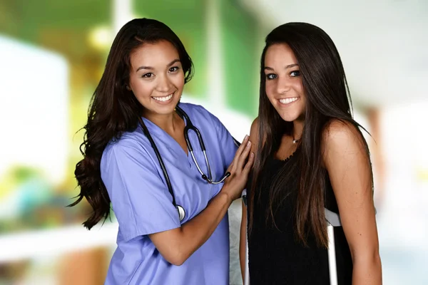 Zdravotní sestra a pacient — Stock fotografie