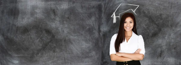 Mujer en la escuela de negocios — Foto de Stock