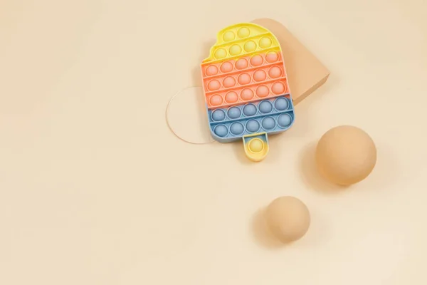 Beliebte Silikon Pastell Stress Popit Spielzeuge Und Geometrische Formen Für — Stockfoto