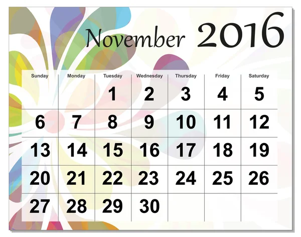 Srpna 2015 kalendář — Stockový vektor