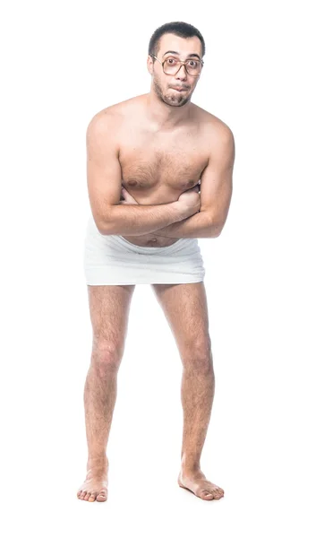 Grappige mens permanent — Stockfoto