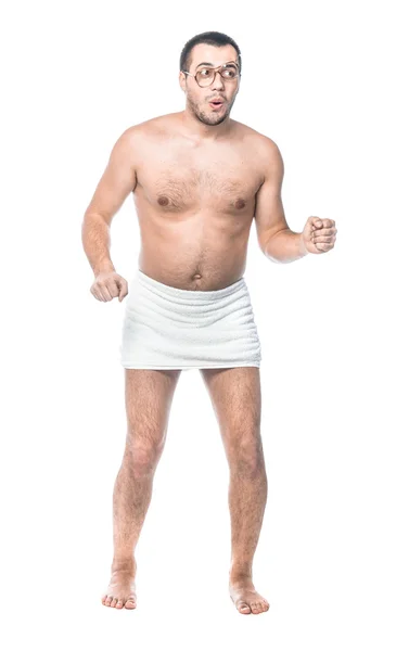 Funny man står — Stockfoto