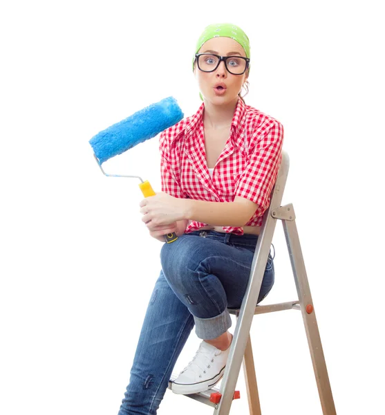 Painter female — Stock Photo, Image