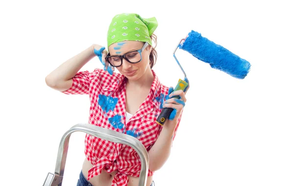 Pintor feminino — Fotografia de Stock