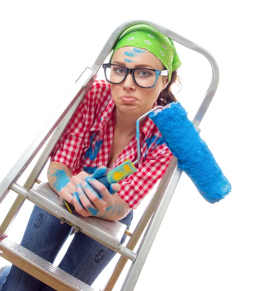 Painter female — Stock Photo, Image