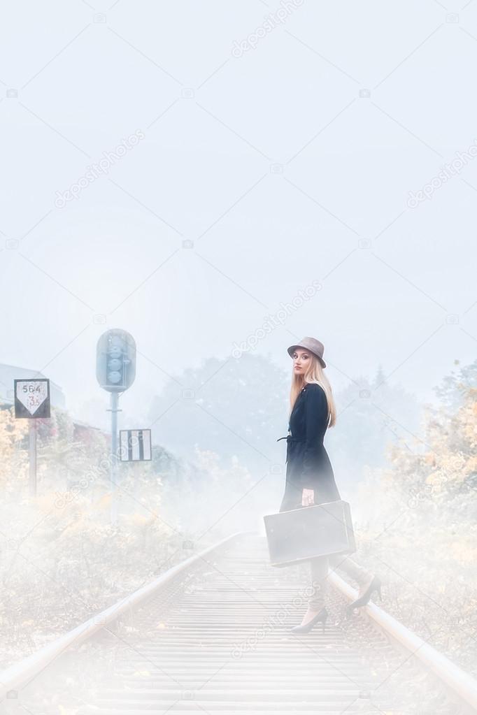 Woman in a fog