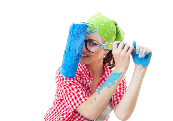 Painter woman — Stock Photo, Image