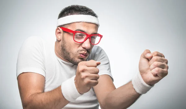 Hombre divertido deporte — Foto de Stock