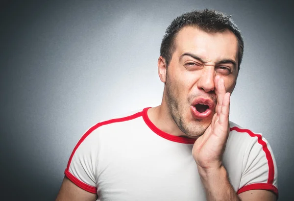 Guy shouting — Stock Photo, Image