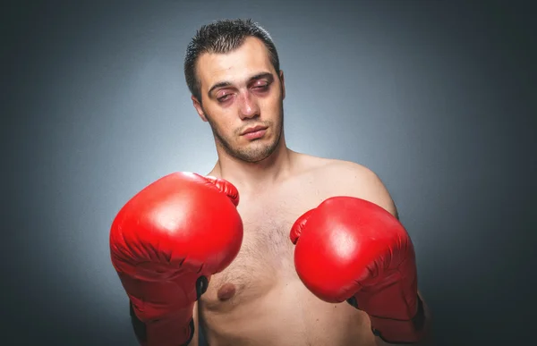 Knockout - Funny boxer — Stock Photo, Image