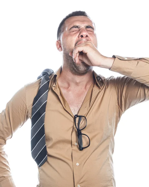 Man yawning — Stock Photo, Image