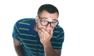 TV izlerken, üzerinde beyaz izole