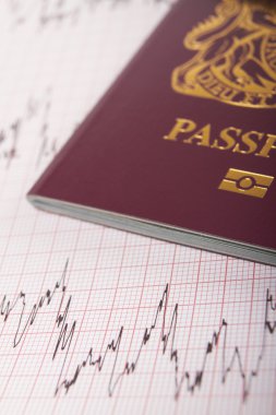 İngiltere'de pasaport üstünde EKG Illne kapma riski göstermek için basmak