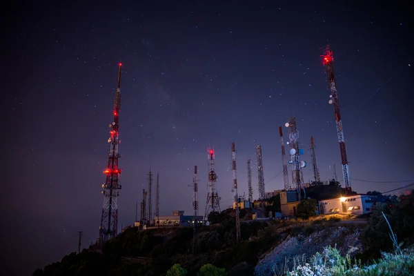 Kommunikációs antennák. — Stock Fotó