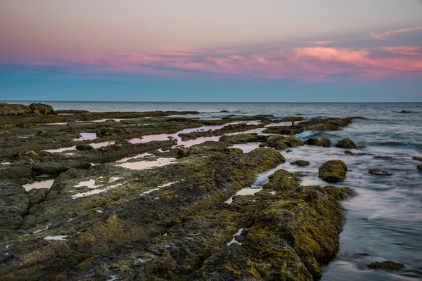 Paisagem do pôr do sol na costa espanhola — Fotografia de Stock