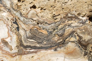 Doku oniks mermer, gümüş bantlı fotoğraf rock kahverengi gri dalga deseni