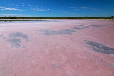 Pembe Tuz Gölü, Coorong Milli Parkı Güney Avustralya'da görünümünü