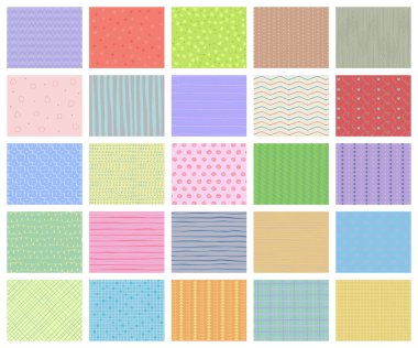 Pastel çiçek hediye etiketleri vektör seti, şirin renkli el çizimi illüstrasyon, dikdörtgen çerçeveli boş etiket beyaz üzerine karalama deseni izole