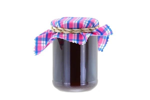 Un pot de confiture de framboises au thym — Photo