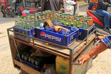 A street vendor selling Fresh Lime Soda in Patan, Nepal clipart