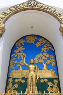 Siddhartha'nın doğum Pokhara, Nepal temsil eden bronz heykel.