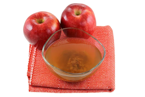 Ocet jabłkowy z matka enzymów — Zdjęcie stockowe