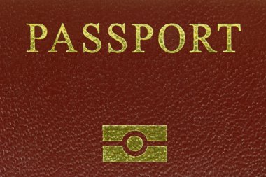 Closeup of Biometrics logo on E- passports clipart