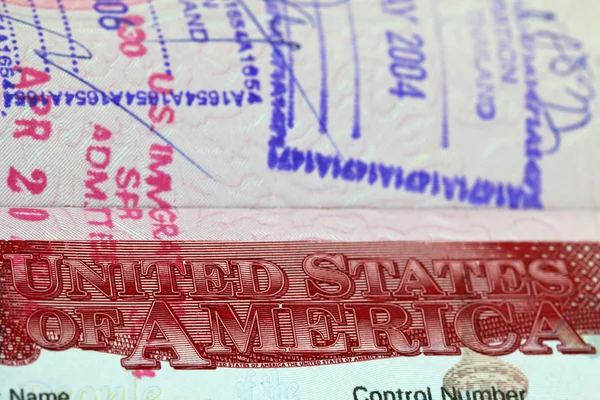 Visa pour les États-Unis d'Amérique — Photo