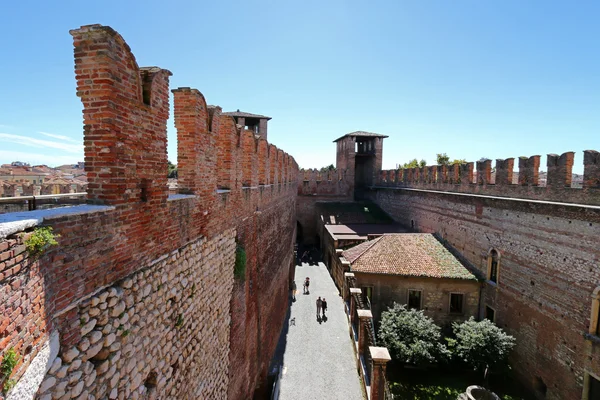 Kasteel Fort (Castelvecchio) in Verona, Italië — Stockfoto