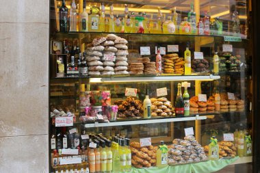 A Pastry shop selling sweet food and Limoncello in Venice, Italy