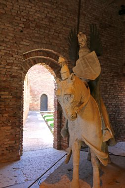 Statue of Mastino della Scala at the Castelvecchio Museum in Verona, Italy