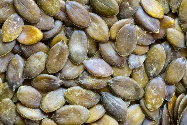 Roasted Pumpkin seeds with white outer hull removed — Stock Photo, Image