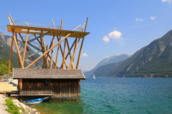 Панорамная смотровая площадка на озере Азизе, Австрия — стоковое фото