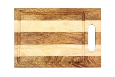 Yeni bir ahşap kesme tahtası Üstten Görünüm