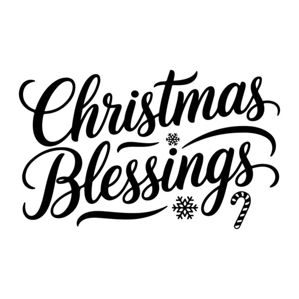 Рождественские благословения. Рождественский векторный дизайн на белом фоне