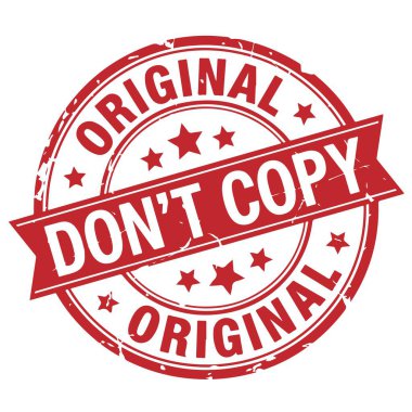 Orijinal: Pulu Kopyalama. Pul Tasarımı Beyaz Arkaplanda İzole Edildi. Grunge Pullu Vektör İllüstrasyonu.