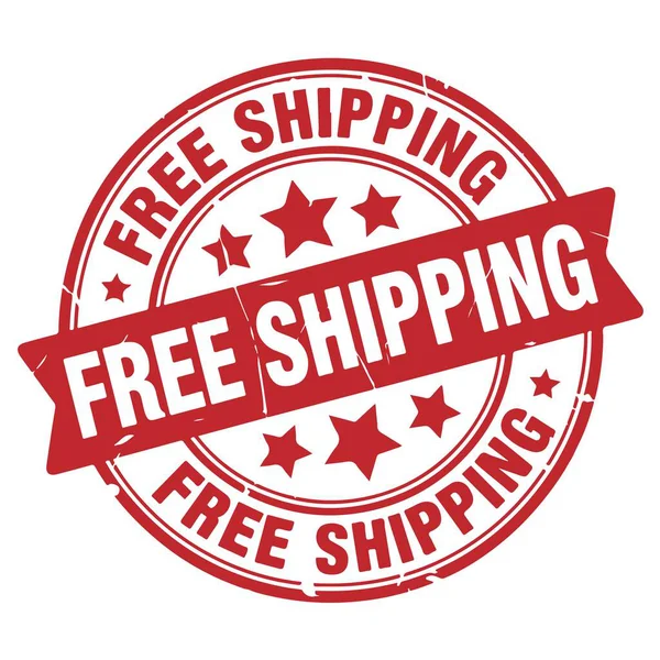 Bedava kargo pulu. Pul Tasarımı Beyaz Arkaplanda İzole Edildi. Grunge Pullu Vektör İllüstrasyonu.