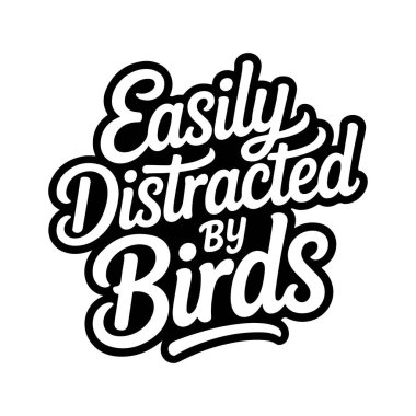 Kuşlar kolaylıkla dikkatini dağıtır. Beyaz Arkaplanda Vektör Tasarımı İzole Edildi