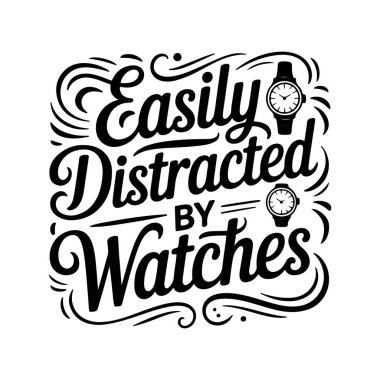 Kolayca Saatler Dikkatini dağıtır. Beyaz Arkaplanda Vektör Tasarımı İzole Edildi