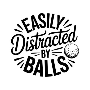 Dikkati Taşaklarla Kolayca dağılır. Beyaz Arkaplanda Vektör Tasarımı İzole Edildi