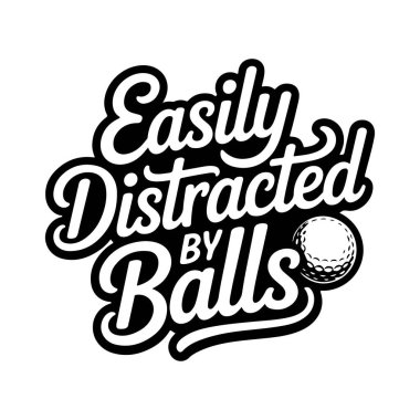 Dikkati Taşaklarla Kolayca dağılır. Beyaz Arkaplanda Vektör Tasarımı İzole Edildi